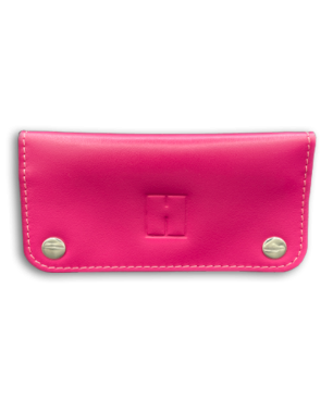 Pouch handmade, fucsia, piele 100% naturală